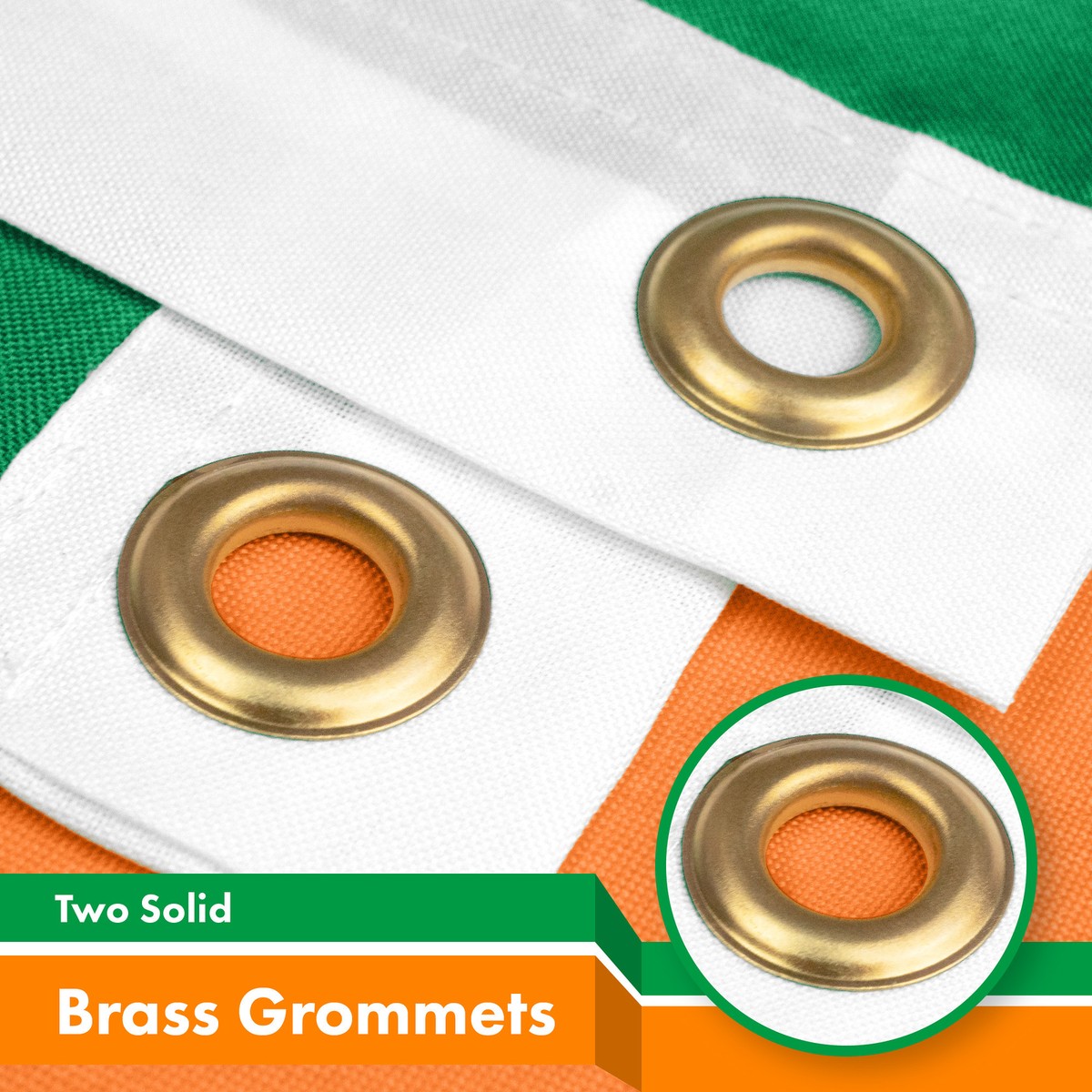 Irland Flagge 3x5 Fuß – Aus Polyester, Mit Messing-Ösen, Leuchtende Farben, Für Innen & Außen
