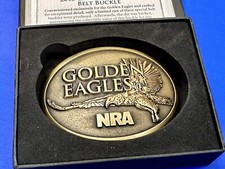 NRA National Rifle Association Golden Eagles 2013 Limited Edition Belt Buckle