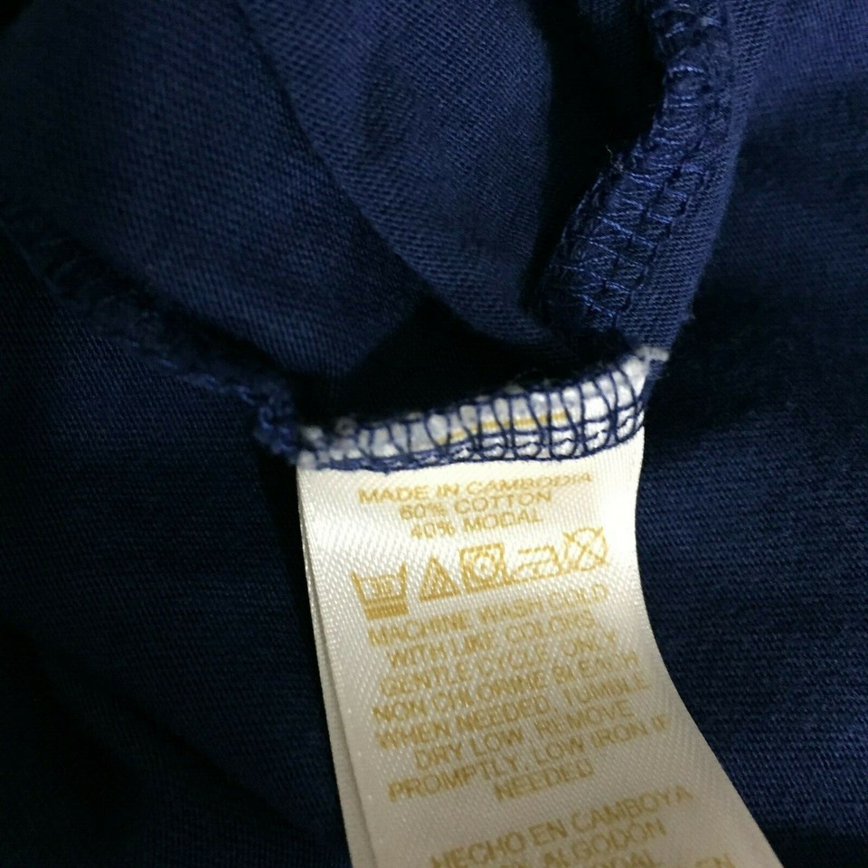 KATE SPADE Womens sz Small Dark Blue White Trim Ruffle Hem Bow Collar