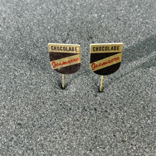Lot of 2 Goemaere Chocolade Chocolate Dutch VTG Stick Pin Badge Pins #49124 - Picture 2 of 4