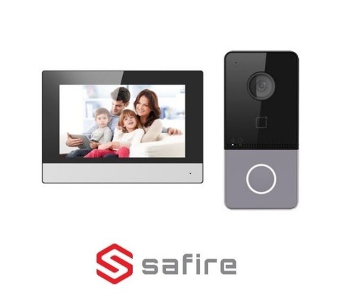 KIT VIDEOCITOFONO IP WIFI MONOFAMILIARE SAFIRE SF-VIK002-S-WIP 1 FAMIGLIA - Foto 2 di 4