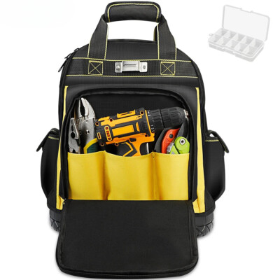 Waterproof Tool Backpack Rubber Base Heavy Duty Tool Organizer Maintenance Bags
