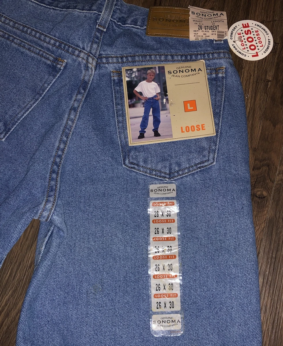Sonoma Jean Company Vintage 1990 s Young Men s Student Jeans 26x30 New With Tags