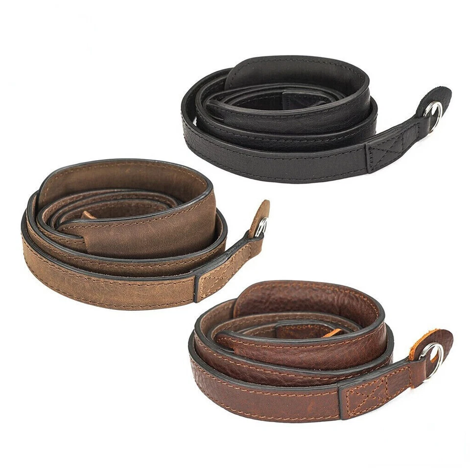 Correa de cuero para cámara de 1 pieza 110 cm para Leica Fujifilm Lumix Sony Canon Nikon Foto 2 de 4