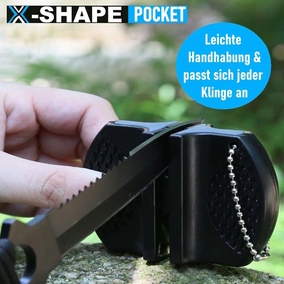 X-SHAPE POCKET Profi Messerschärfer Messerschleifgerät Messer Schärfen Sharper - Bild 4 von 4