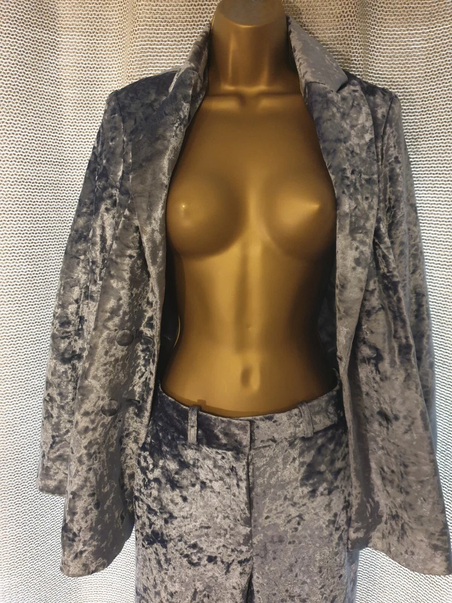 Topshop crushed shop velvet suit