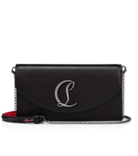 NWT NEW Christian Louboutin Loubi54 Black Leather Chain Shoulder Crossbody Bag 