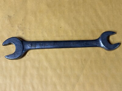 Vintage WIZARD 67 Double Open End Wrench HR2052 Alloy Made in USA 9/16'' & 1/2''