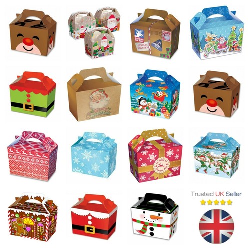 Children's Boys / Girls Christmas Lunch Gift Box Boxes Kids Xmas Party Food UK - 第 1/13 張圖片
