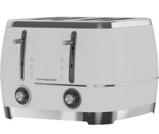 Beko Cosmopolis Toaster: Effortless Mornings with 4-Slice Capacity White Chrome
