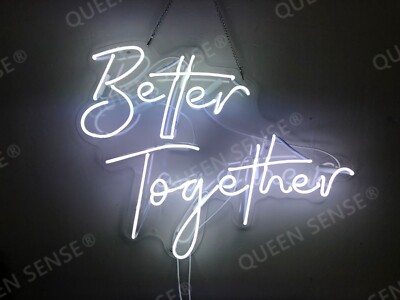 Better Together Neon Sign Light Lamp 24''x20'' Wall Decor Display With Dimmer VH