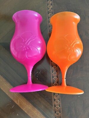 NEW 2Pc Set High Quality Plastic Wine Goblet Cocktail Champagne Cold  Drink Cups