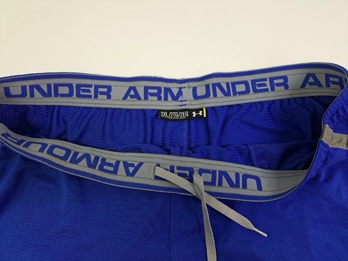 Mens Under Armour Raid 2.0 Navy Blue Training Shorts Loose 2XL #4790 - Picture 3 of 7