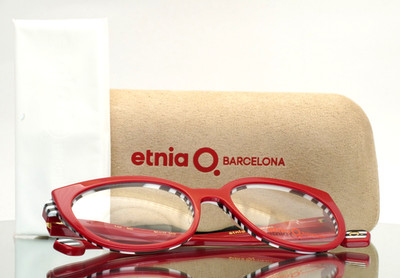 ETNIA BARCELONA Tat RD Red Womens Semi Cat Eye Eyeglasses 51-17-140 B:43
