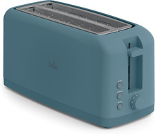 Fits-Anywhere Slim Toaster, 4 Slice Extra Long Wide Slot, Surf