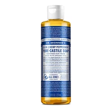 Dr Bronners Peppermint Pure Castile Liquid Soap Organic All Purpose 8 Fl Oz