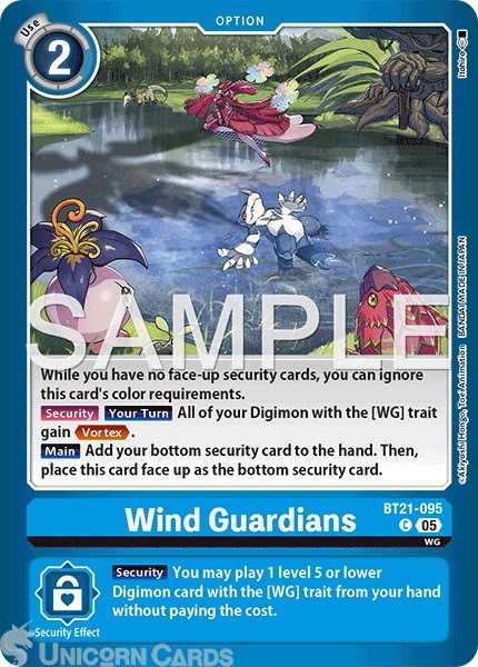 BT21-095 Wind Guardians : Common Alternative Art Digimon Card : LM07: Limited Ca