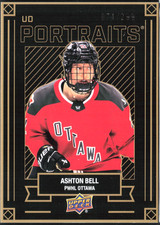 ASHTON BELL 2024-25 PWHL UD Portraits GOLD Ottawa Charge 1st Edition /299