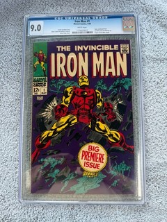 Iron Man #1 CGC 9.0 Páginas Blancas Edad de Plata Marvel 1968 ¡Mega Libro de Llaves!