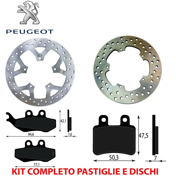 Komplettsatz BelÄGe UND Scheiben Peugeot Satelis 125 Urban AJP ABS 2007 2011-image