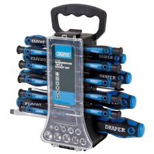 Draper 20721 Screwdriver Socket & Bits Set 49pc Plain Cross Slot PH TX-STAR PZ