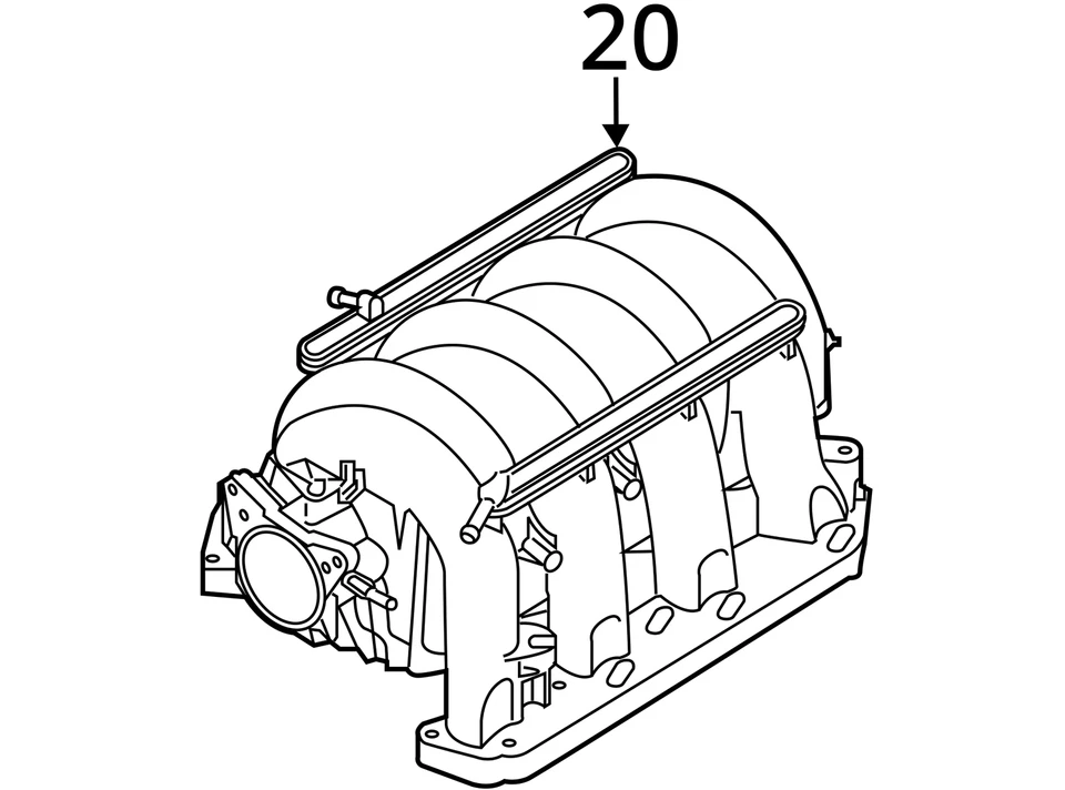 Coletor de admissão 2012 Nissan Titan 5.6L 11888354 - Imagem 4 de 4