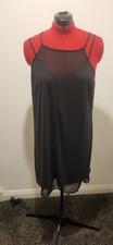 River Island Strappy Black Evening Dress 16 Nwt, Double Layered, Floaty