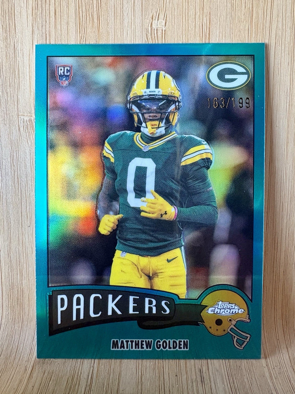 2025 Topps Chrome Matthew Golden Aqua Refractor Rookie SP #/199 RC Card #1975-13