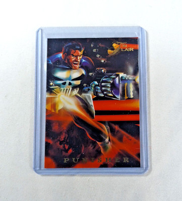 1994 Flair The Punisher 10 of 18 Power Blast Foil Insert Card Near Mint