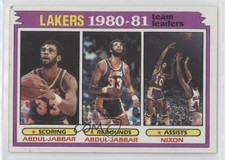 1981-82 Topps Team Leaders Kareem Abdul-Jabbar Norm Nixon #55 HOF 0b3