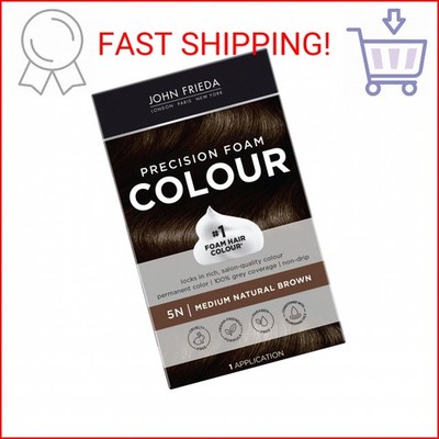 John Frieda Precision Foam Colour, Medium Natural Brown 5N, Full-coverage Hair C