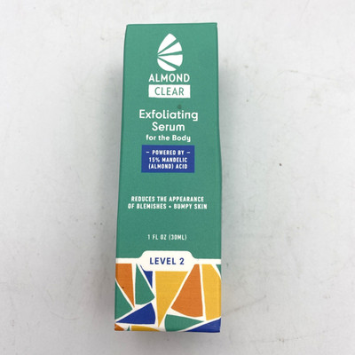 Almond Clear Body Exfoliating Serum Level 2 Reduces Blemishes/Bumpy Skin 1 oz