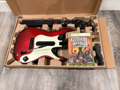 Red Octane Xbox 360 Guitar Hero Red Controller Bundle +  Guitar Hero 3 Tested