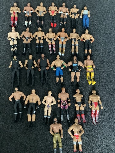 WWE Action Figure Bundle Of 28 Figures See Pictures
