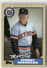 1987 TOPPS #218 SPARKY ANDERSON DETROIT TIGERS
