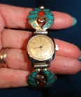 VINTAGE TIMEX TURQUOISE & CORAL WRISTWATCH Women's - Working Thunderbird
