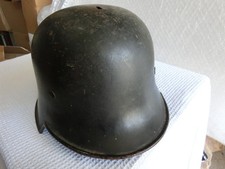 Dachbodenfund Rarität seltener 2 WK Stahlhelm Feuerwehrhelm Schwarz Wehrmacht