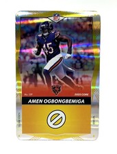 Amen Ogbongbemiga #139 Bears 2025 Uno Elite NFL Yellow Foil