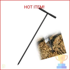 cogardenshower Metal Soil Probe Rod - Septic Tank Locator Tool with T Handle,32-