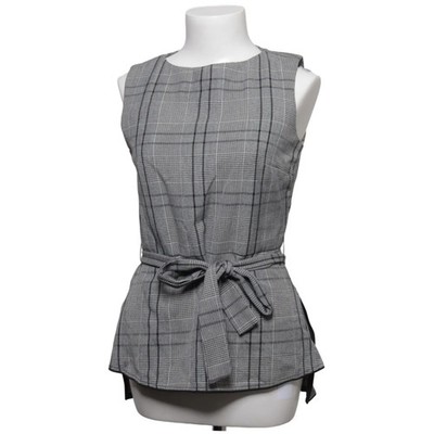 Zara Basic, Wickelkleid, Größe: M, Grau/Schwarz/Weiß #3xY