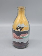 Vintage Tropical Themed Sand Art Folk Art