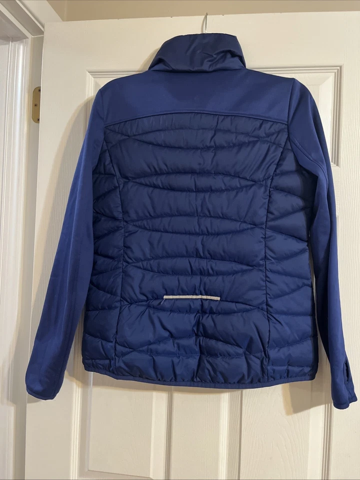 Chaqueta Everlast Azul Acolchada Puffer Reflectante Agujero para el Pulgar Bolsillos con Cremallera Completa Foto 3 de 3