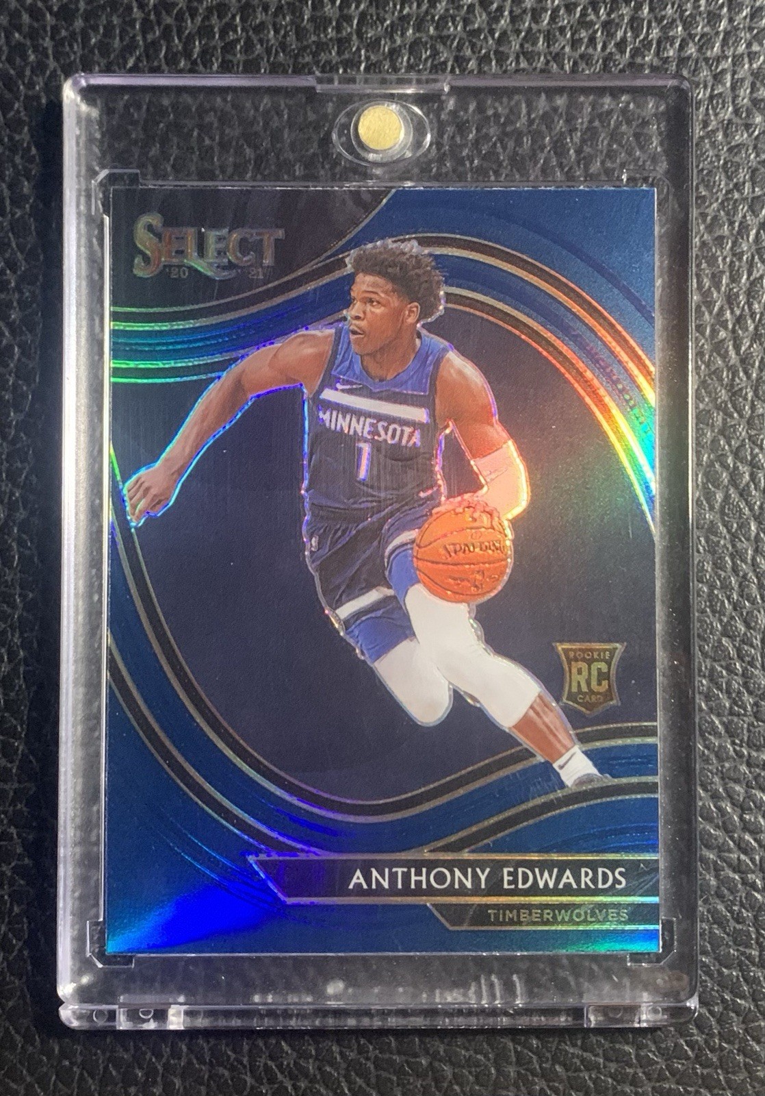 ANTHONY EDWARDS 2020-21 SELECT COURTSIDE ROOKIE BLUE PRIZM RC