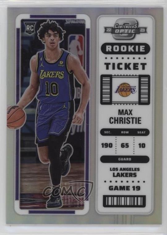 2022-23 Panini Contenders Optic Rookies Silver Prizm Max Christie #15 0n64