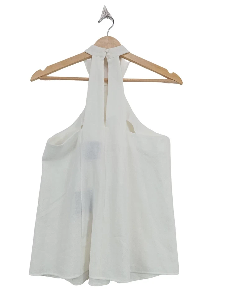 ASOS Top estilo halter Mujeres Top Talla EU 34 blanco look casual - Imagen 2 de 4