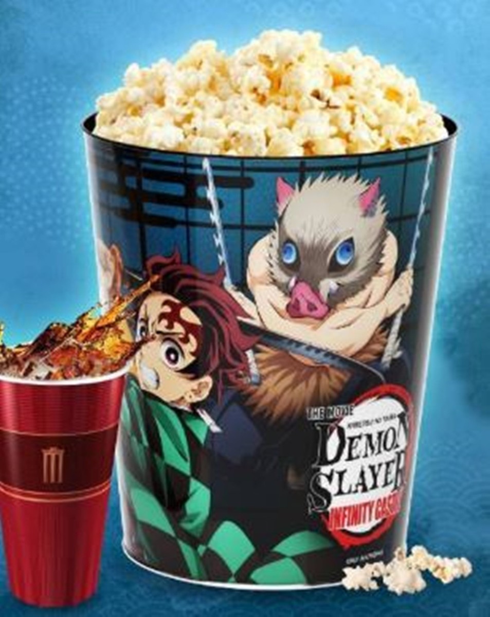 Demon Slayer Popcorn Bucket Infinity Castle The Movie Tin Tub