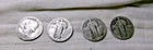 LOT OF 4 DATELESS 90& SILVER QUARTERS $1 FACE VALUE