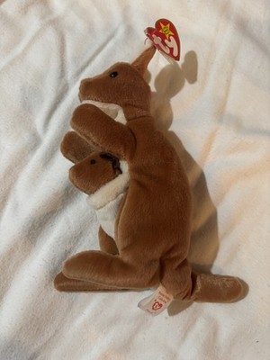 Ty Beanie Baby 1996 Pouch Kangaroo with tag errors!