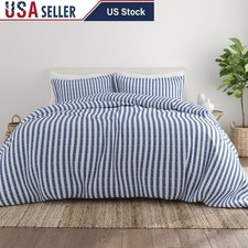 Soft Microfiber 3 Piece Duvet Cover Set Hypoallergenic Wrinkle Resistant Bed Set