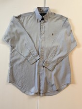 Ralph Lauren Men  s Yarmouth Pinpoint Oxford Shirt 90s Vintage, Light Blue 16-32